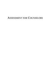 book Assessment for Counselors