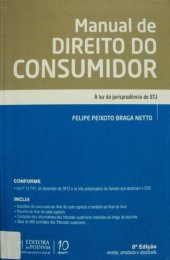 book Manual De Direito Do Consumidor - A Luz Da Jurisprudencia Do Stj