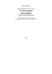 book O Antropólogo Antropófago: a miséria das ciências sociais