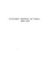 book Economic History of India, 1857-1956