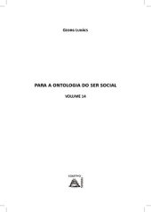 book Para uma ontologia do ser social