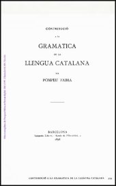 book Contribució a la gramatica de la llengua catalana