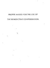 book Proper Masses for the Use of the Benedictine Confederation.