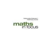 book Maths in focus : mathematics extension preliminary course