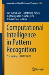 book Computational Intelligence in Pattern Recognition: Proceedings of CIPR 2021