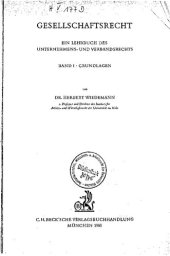 book Gesellschaftsrecht: ein lehrbuch des unternehmens und verbandsrecht