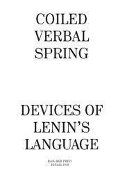 book Coiled verbal spring : Devices of Lenin's language