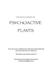 book The Encyclopedia of Psychoative Plants: Ethnopharmacology and Its Applications