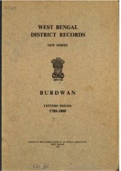 book Burdwan : letters issued, 1788-1800