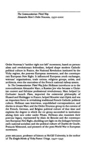 book Communitarian Third Way: Alexandre Marc and Ordre Nouveau, 1930-2000