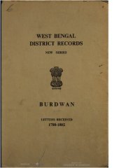 book BURDWAN - LETTERS RECEIVED 1788-1802.