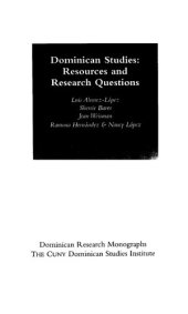 book Dominican Studies: Resources and Research Questions