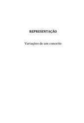 book Representação: variações de um conceito