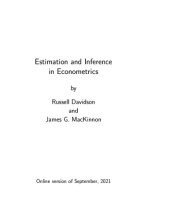 book Estimation and Inference in Econometrics