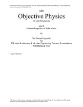 book GRB Objective Physics 1st year Programme class 11 unit 2 General Properties of Bulk Matter Dr. Pramod Agarwal for JEE main & advanced & all other Engineering Entrance Examinations G R Bathla & Sons