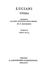 book Luciani Opera. Tomus II - Libelli 26-43