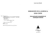 book Hermenêutica jurídica e(m) crise : uma exploração hermenêutica da construção do direito