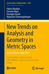 book New Trends on Analysis and Geometry in Metric Spaces: Levico Terme, Italy 2017