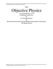 book GRB Objective Physics 1st year Programme class 11 unit 4 Oscillations and Waves Dr. Pramod Agarwal for JEE main & advanced & all other Engineering Entrance Examinations G R Bathla & Sons