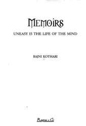 book Memoirs: uneasy is the life of the mind