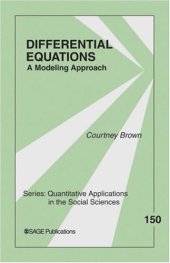 book Differential equations: A modeling approach