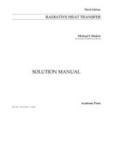 book Radiative Heat Transfer Solution Manual