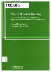 book Practical Faster Reading : An Intermediate-Advanced Course in Reading and Vocabulary