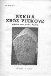 book Bekija kroz vijekove: područje općine Grude i Posušje