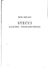 book Stećci: kataloško-topografski pregled