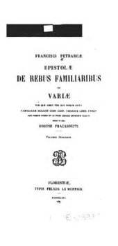 book Epistolae de rebus familiaribus et Variae