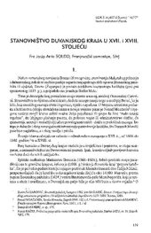 book Stanovništvo duvanjskog kraja u XVII. i XVIII. stoljeću