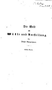 book Arthur Schopenhauer - Die Welt als Wille und Vorstellung