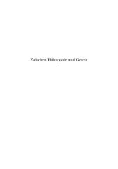 book Zwischen Philosophie und Gesetz. Jüdische Philosophie und Theologie von 1933 bis 1938