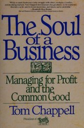 book The Soul of a Business_Managing for Profit and the Common Good