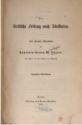 book Der britische Feldzug nach Abessinien : nach amtlichen Quellen