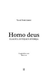 book Homo Deus: glausta rytojaus istorija