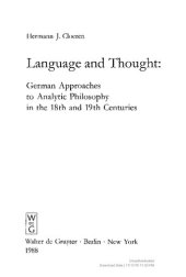 book Language and Thought: German Approaches to Analytic Philosophy in the 18th and 19th Centuries