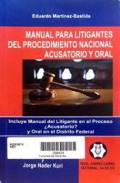 book Manual Para Litigantes del Procedimiento Nacional Acusatorio y Oral