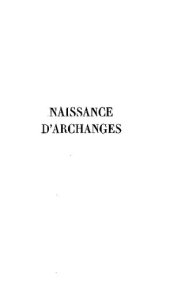 book Naissance d'Archanges