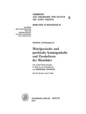 book Mittelpersische und parthische kosmogonische und Parabeltexte der Manichäer