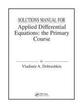 book Solution Manual for Applied Differential Equations: The Primary Course