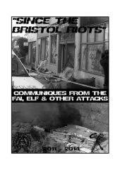 book “Since the Bristol Riots” – Communiques from the FAI, ELF and other attacks (2011-2014)