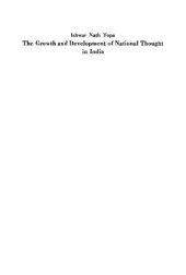 book The Growth and Development of National Thought in India