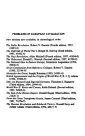 book The Outbreak of World War I: Problems in European Civilization