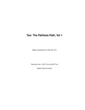 book Tao. The Pathless Path by Osho Vol 1