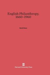 book English Philanthropy, 1660-1960