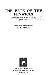 book The Fate of the Fenwicks: Letters to Mary Hays (1798-1828)