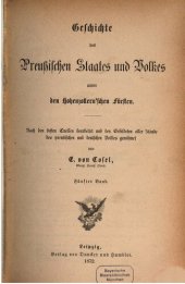 book Geschichte des Preußischen Staates und Volkes unter den Hohenzollernschen Fürsten