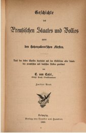 book Geschichte des Preußischen Staates und Volkes unter den Hohenzollernschen Fürsten