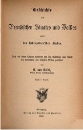 book Geschichte des Preußischen Staates und Volkes unter den Hohenzollernschen Fürsten